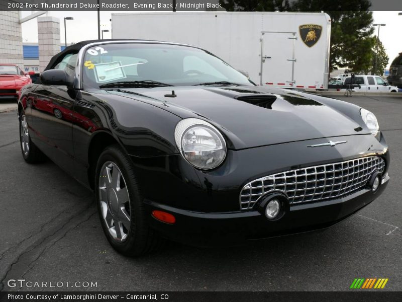 Evening Black / Midnight Black 2002 Ford Thunderbird Deluxe Roadster