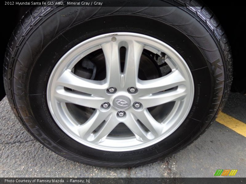 Mineral Gray / Gray 2012 Hyundai Santa Fe GLS AWD