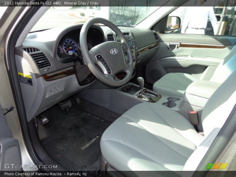 Mineral Gray / Gray 2012 Hyundai Santa Fe GLS AWD