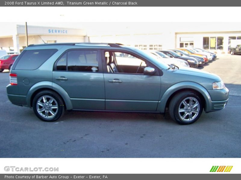 Titanium Green Metallic / Charcoal Black 2008 Ford Taurus X Limited AWD