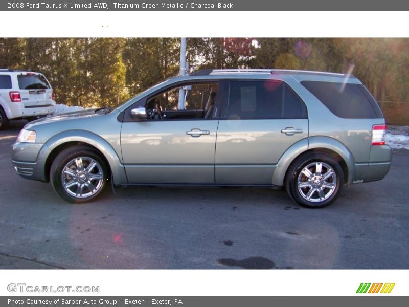 Titanium Green Metallic / Charcoal Black 2008 Ford Taurus X Limited AWD