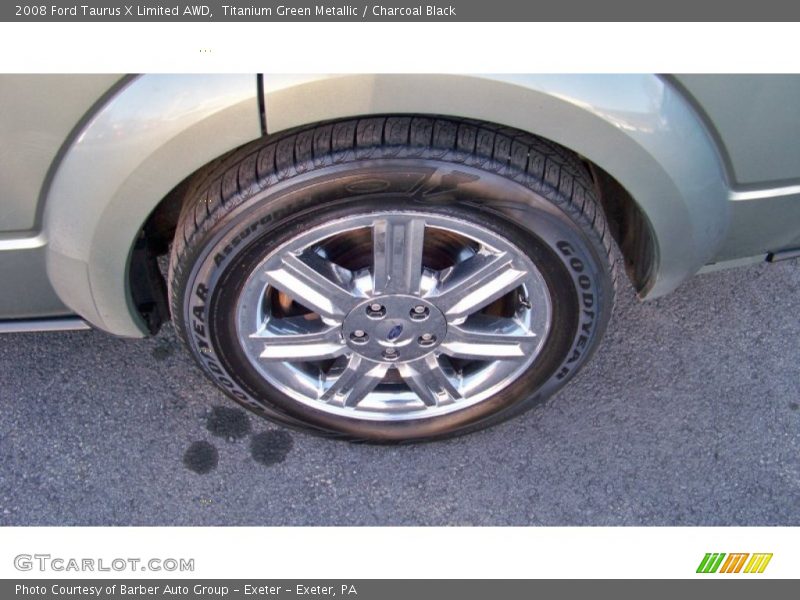 Titanium Green Metallic / Charcoal Black 2008 Ford Taurus X Limited AWD