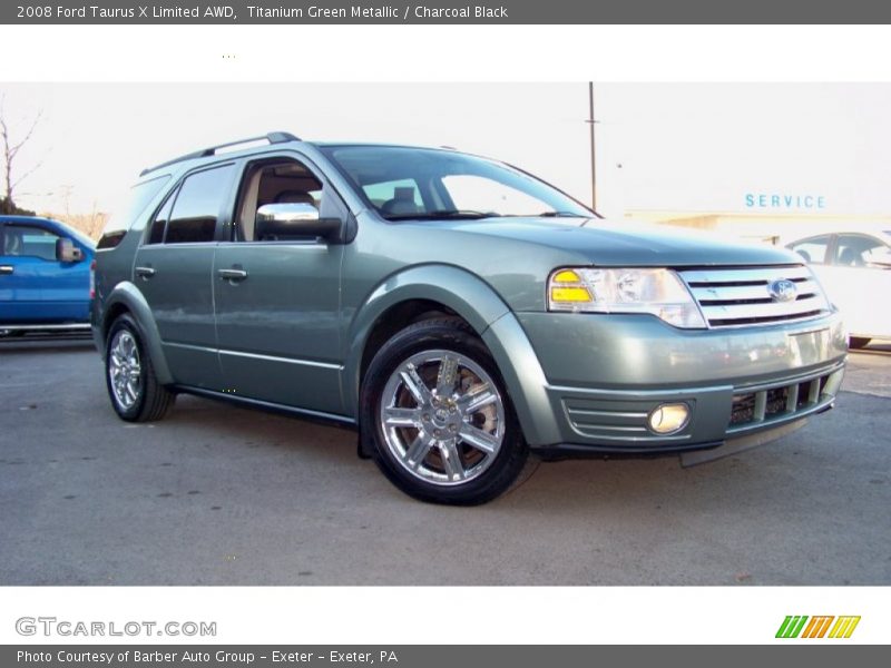 Titanium Green Metallic / Charcoal Black 2008 Ford Taurus X Limited AWD