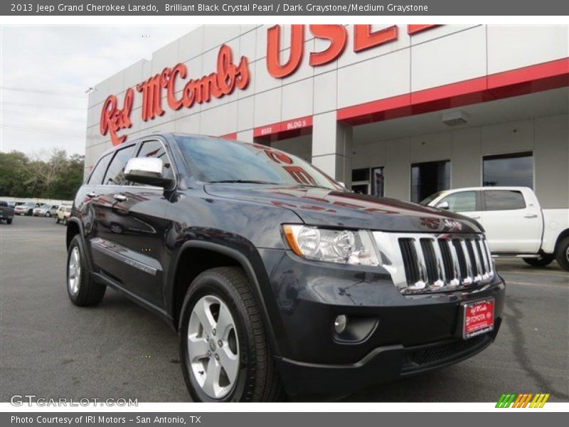 Brilliant Black Crystal Pearl / Dark Graystone/Medium Graystone 2013 Jeep Grand Cherokee Laredo