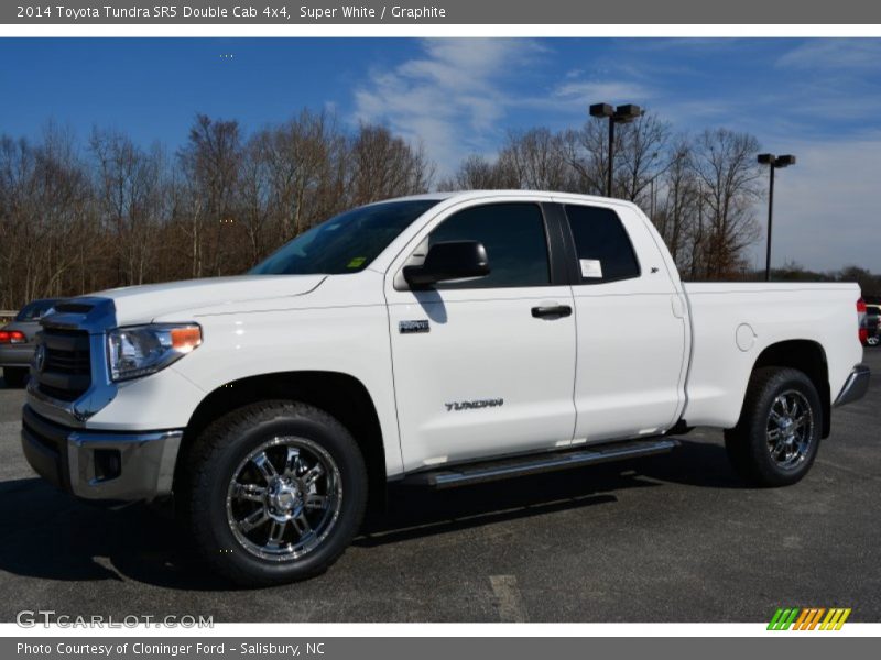 Super White / Graphite 2014 Toyota Tundra SR5 Double Cab 4x4