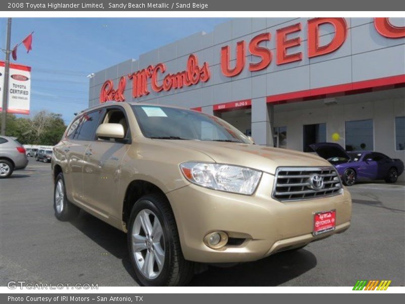 Sandy Beach Metallic / Sand Beige 2008 Toyota Highlander Limited