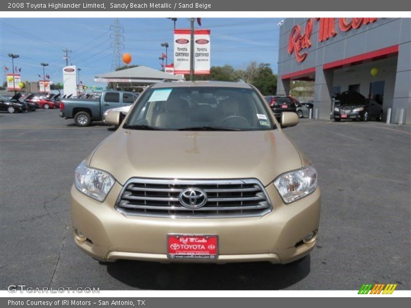 Sandy Beach Metallic / Sand Beige 2008 Toyota Highlander Limited
