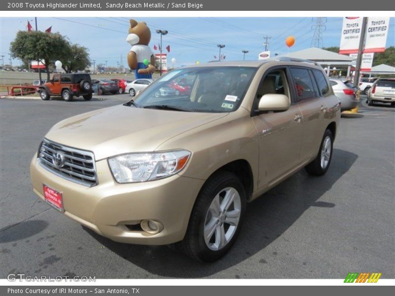 Sandy Beach Metallic / Sand Beige 2008 Toyota Highlander Limited