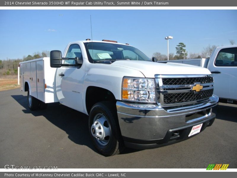 Summit White / Dark Titanium 2014 Chevrolet Silverado 3500HD WT Regular Cab Utility Truck