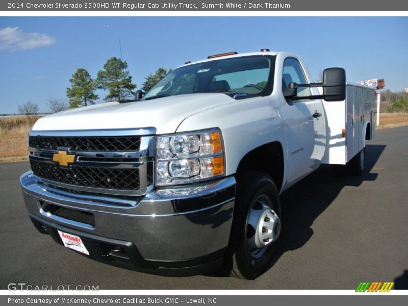Summit White / Dark Titanium 2014 Chevrolet Silverado 3500HD WT Regular Cab Utility Truck