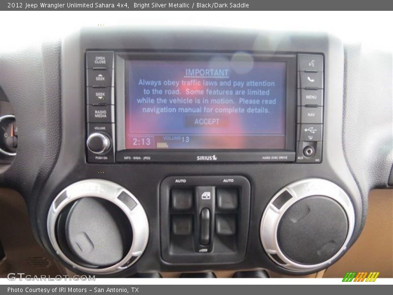 Bright Silver Metallic / Black/Dark Saddle 2012 Jeep Wrangler Unlimited Sahara 4x4