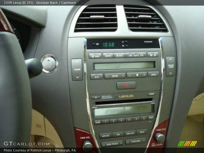 Obsidian Black / Cashmere 2008 Lexus ES 350
