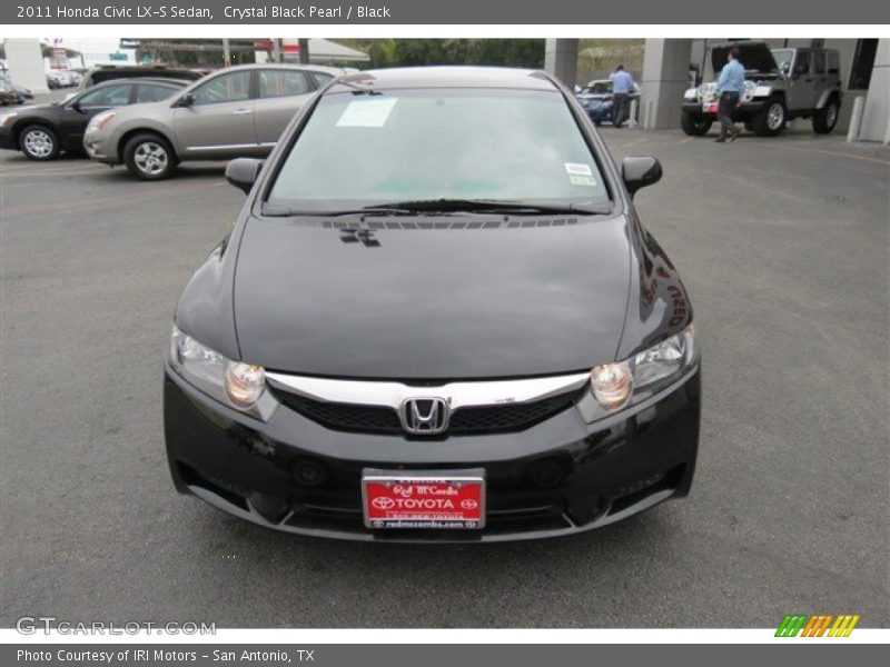 Crystal Black Pearl / Black 2011 Honda Civic LX-S Sedan