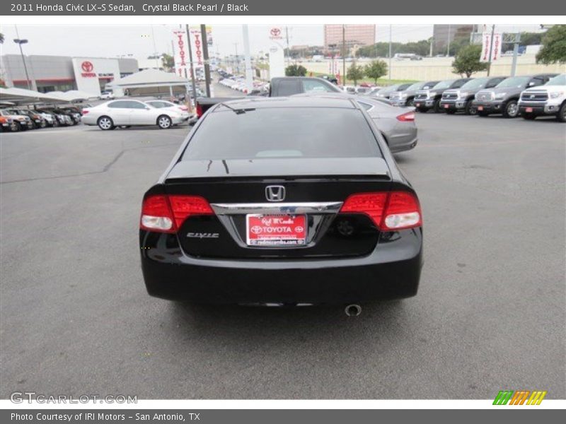 Crystal Black Pearl / Black 2011 Honda Civic LX-S Sedan