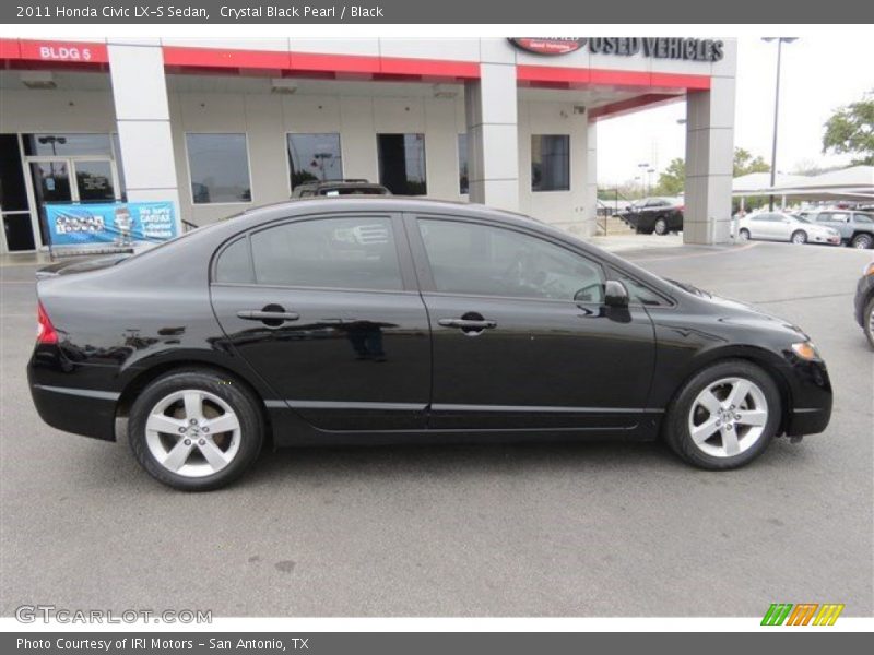 Crystal Black Pearl / Black 2011 Honda Civic LX-S Sedan
