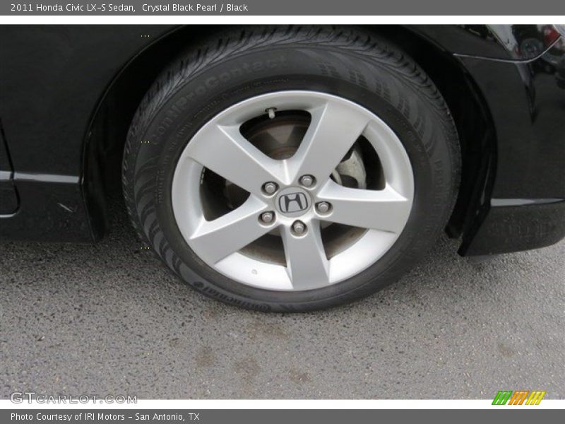 Crystal Black Pearl / Black 2011 Honda Civic LX-S Sedan