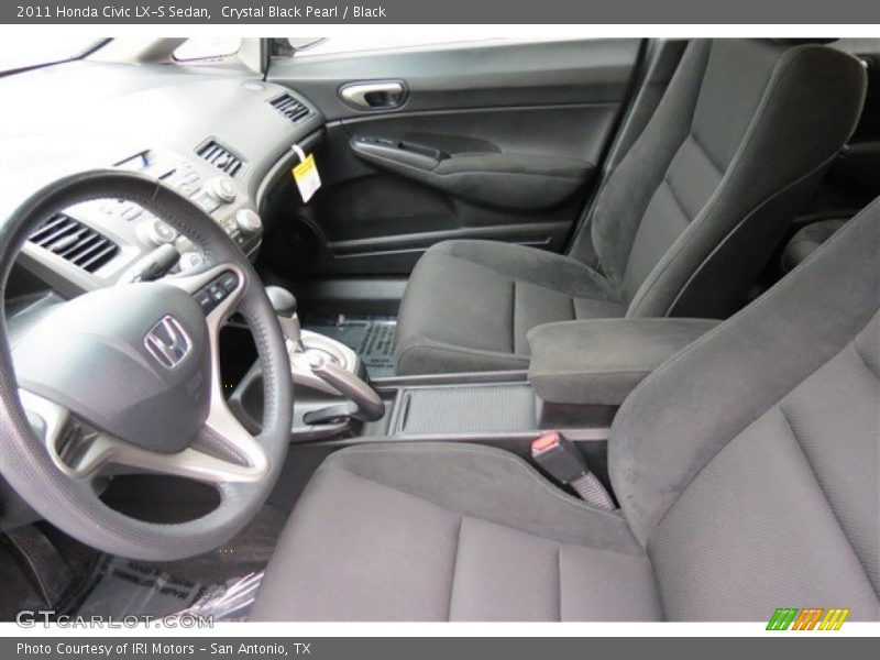 Crystal Black Pearl / Black 2011 Honda Civic LX-S Sedan