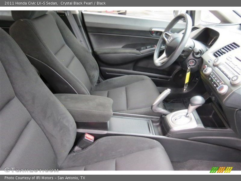 Crystal Black Pearl / Black 2011 Honda Civic LX-S Sedan