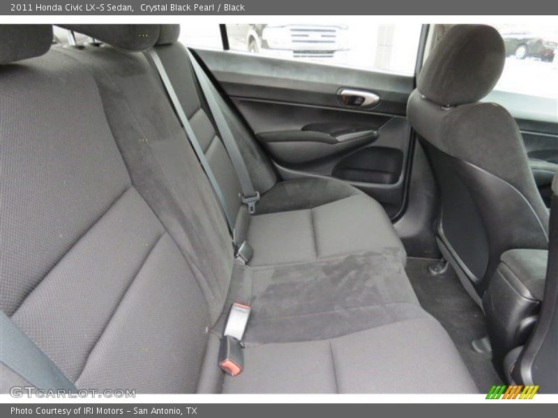 Crystal Black Pearl / Black 2011 Honda Civic LX-S Sedan
