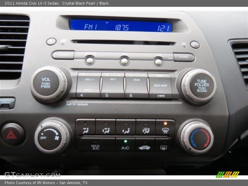 Crystal Black Pearl / Black 2011 Honda Civic LX-S Sedan