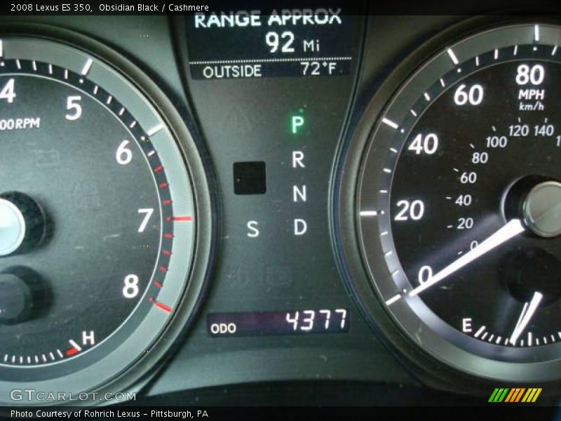 Obsidian Black / Cashmere 2008 Lexus ES 350
