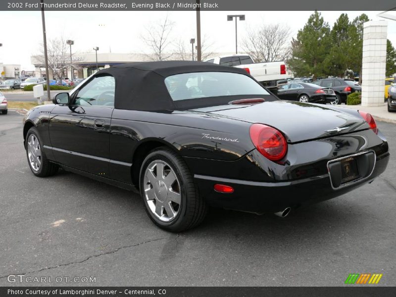 Evening Black / Midnight Black 2002 Ford Thunderbird Deluxe Roadster