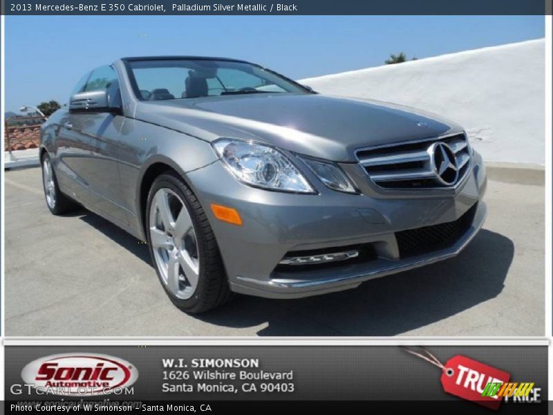 Palladium Silver Metallic / Black 2013 Mercedes-Benz E 350 Cabriolet