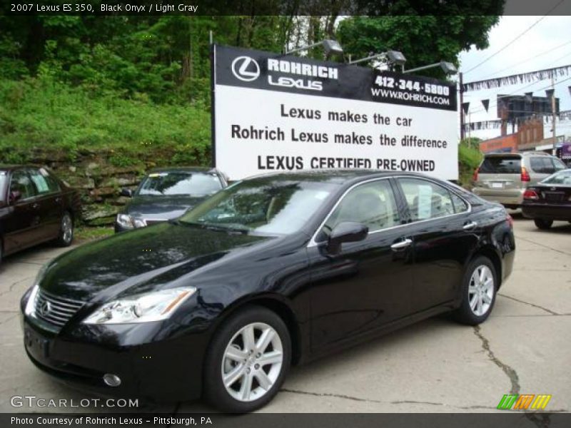Black Onyx / Light Gray 2007 Lexus ES 350