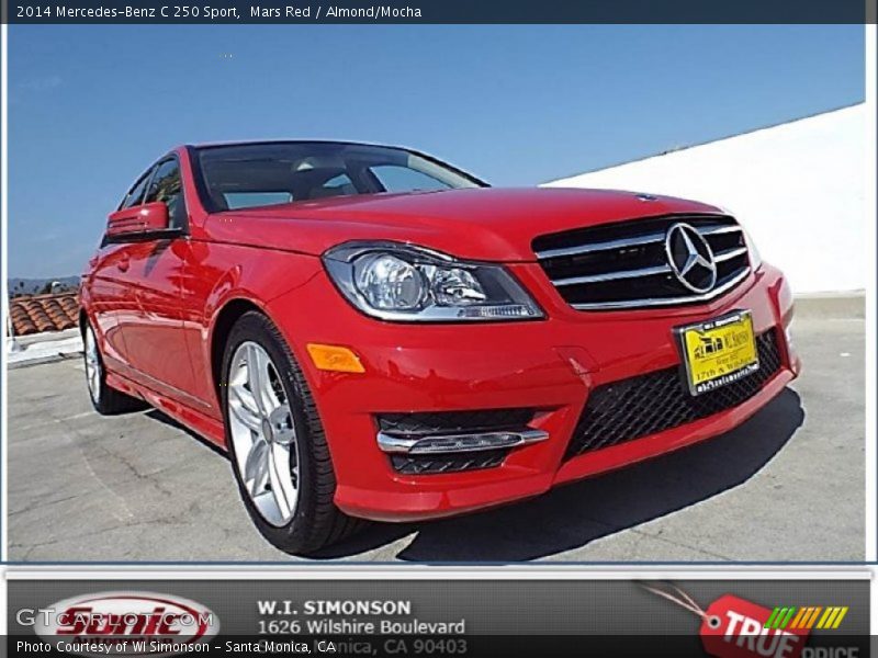 Mars Red / Almond/Mocha 2014 Mercedes-Benz C 250 Sport