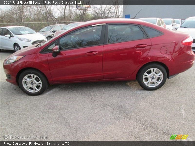 Ruby Red / Charcoal Black 2014 Ford Fiesta SE Sedan