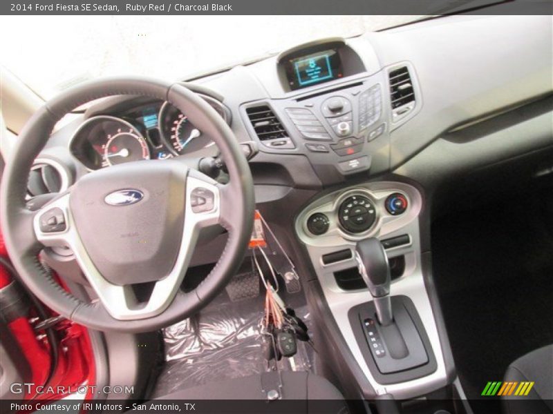 Ruby Red / Charcoal Black 2014 Ford Fiesta SE Sedan