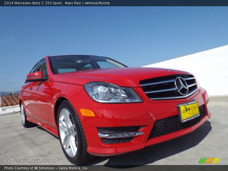 Mars Red / Almond/Mocha 2014 Mercedes-Benz C 250 Sport
