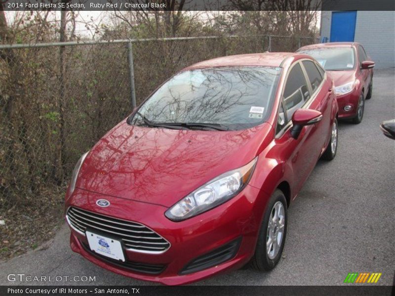 Ruby Red / Charcoal Black 2014 Ford Fiesta SE Sedan