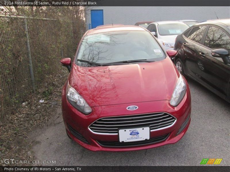 Ruby Red / Charcoal Black 2014 Ford Fiesta SE Sedan