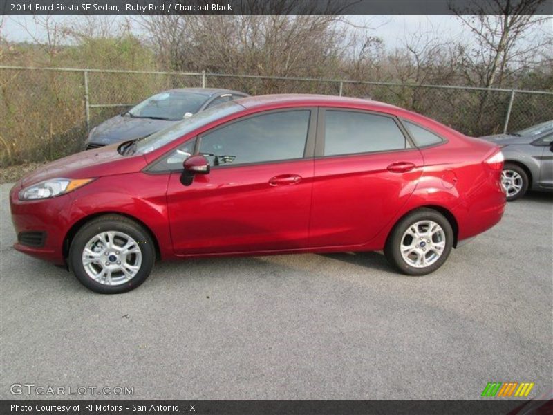 Ruby Red / Charcoal Black 2014 Ford Fiesta SE Sedan