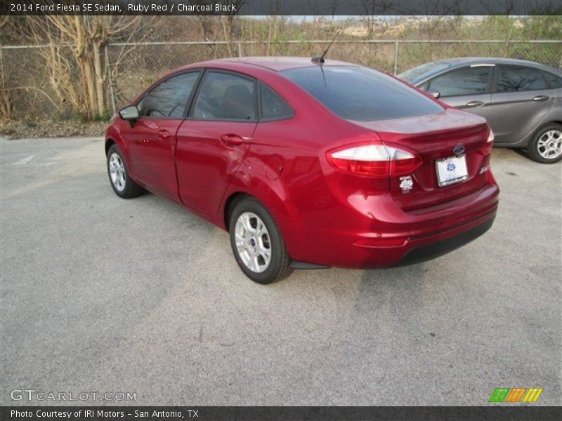 Ruby Red / Charcoal Black 2014 Ford Fiesta SE Sedan