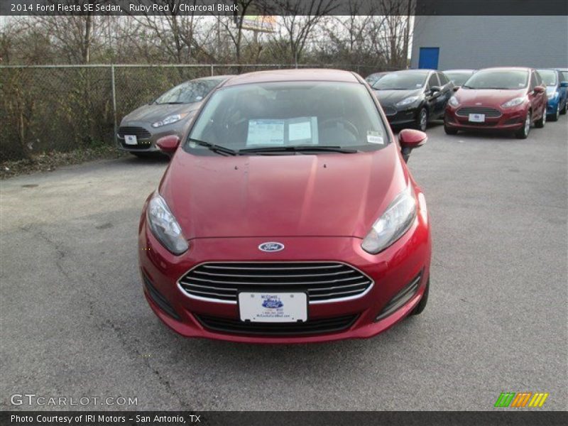 Ruby Red / Charcoal Black 2014 Ford Fiesta SE Sedan
