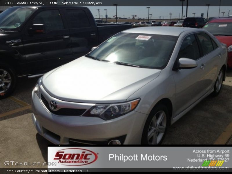 Classic Silver Metallic / Black/Ash 2013 Toyota Camry SE