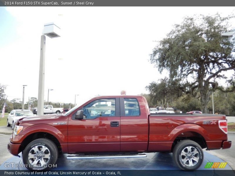 Sunset / Steel Grey 2014 Ford F150 STX SuperCab
