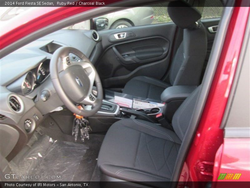 Ruby Red / Charcoal Black 2014 Ford Fiesta SE Sedan