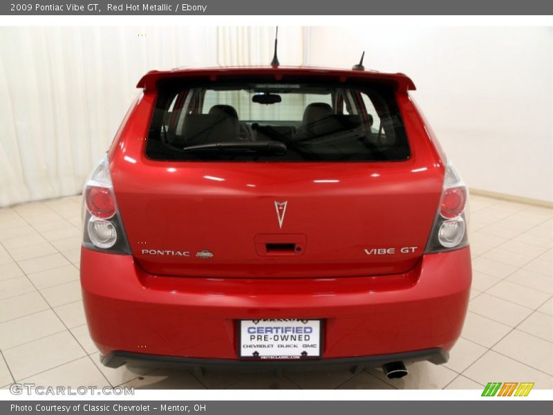 Red Hot Metallic / Ebony 2009 Pontiac Vibe GT