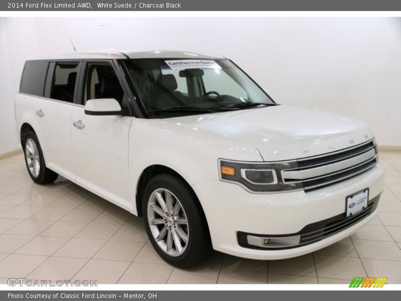 White Suede / Charcoal Black 2014 Ford Flex Limited AWD