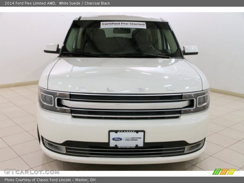 White Suede / Charcoal Black 2014 Ford Flex Limited AWD