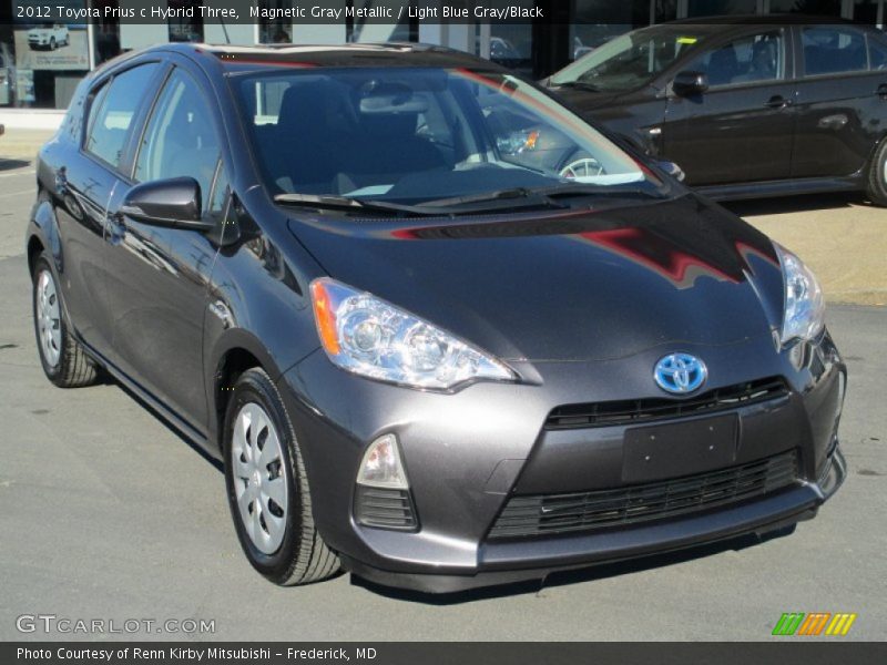 Magnetic Gray Metallic / Light Blue Gray/Black 2012 Toyota Prius c Hybrid Three