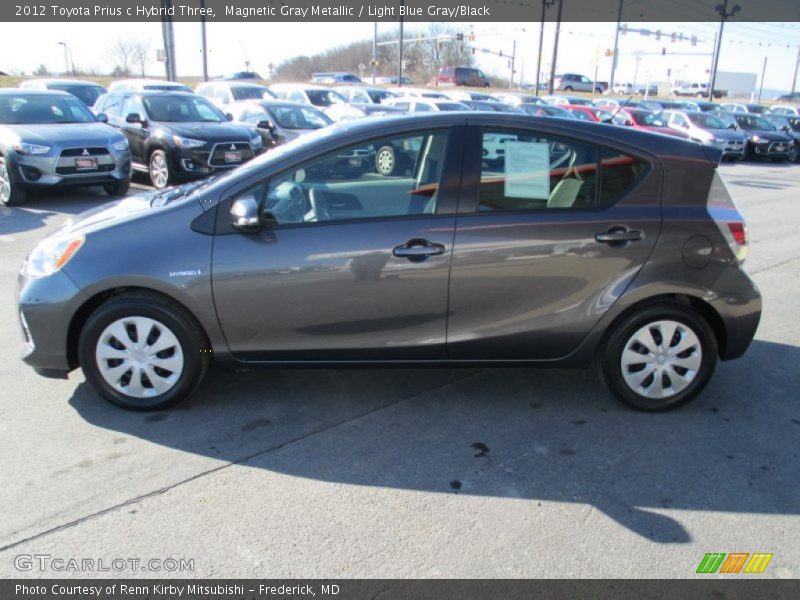 Magnetic Gray Metallic / Light Blue Gray/Black 2012 Toyota Prius c Hybrid Three