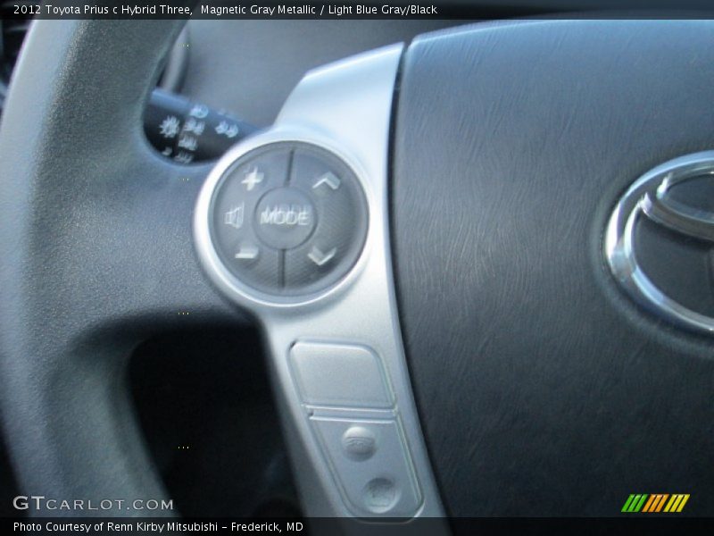 Magnetic Gray Metallic / Light Blue Gray/Black 2012 Toyota Prius c Hybrid Three