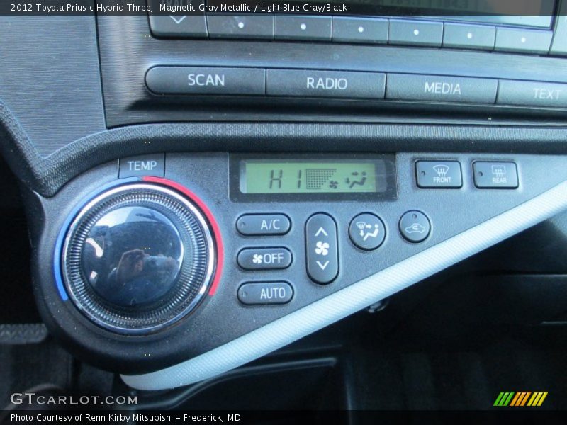 Magnetic Gray Metallic / Light Blue Gray/Black 2012 Toyota Prius c Hybrid Three