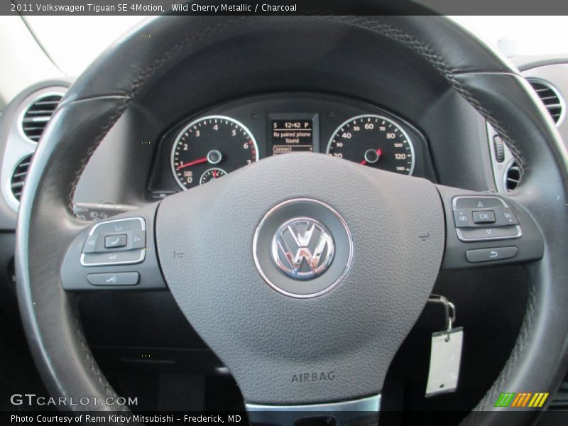Wild Cherry Metallic / Charcoal 2011 Volkswagen Tiguan SE 4Motion