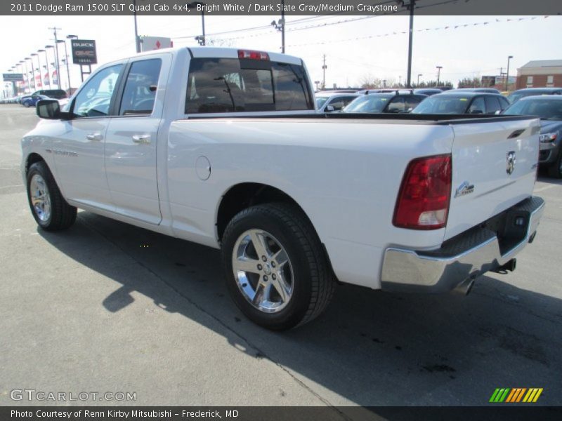 Bright White / Dark Slate Gray/Medium Graystone 2011 Dodge Ram 1500 SLT Quad Cab 4x4