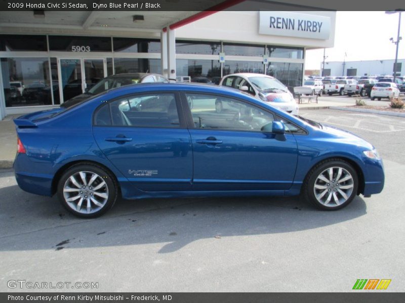 Dyno Blue Pearl / Black 2009 Honda Civic Si Sedan